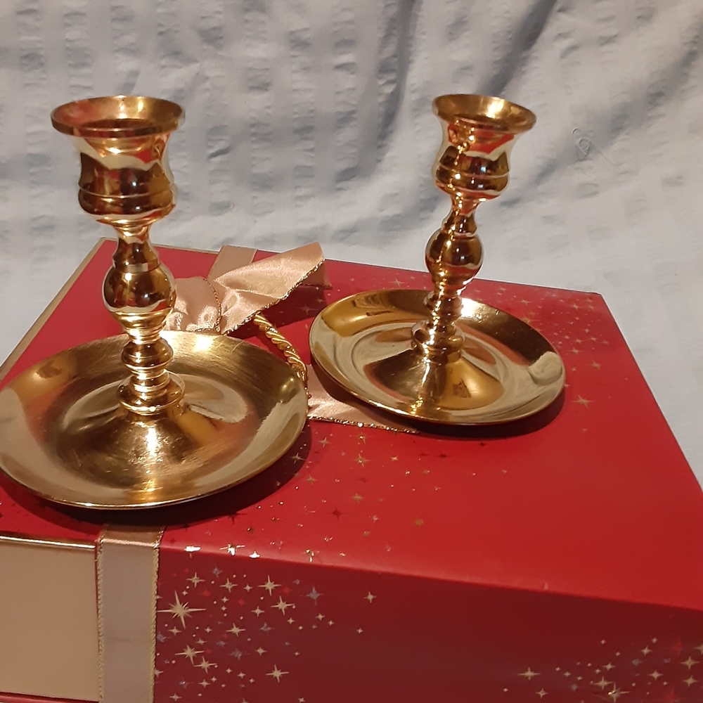 Pair, Metal Candle Holders